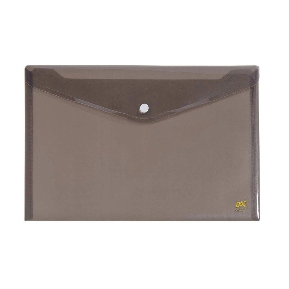 Envelope Plástico Com Botão - Fumê Envelope Plástico Com Botão - Fumê