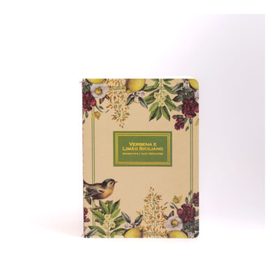 Caderno 1/4 Pequeno Costurado Capa Flexível 32 Folhas Perfumado - Verbena E Limão Siciliano