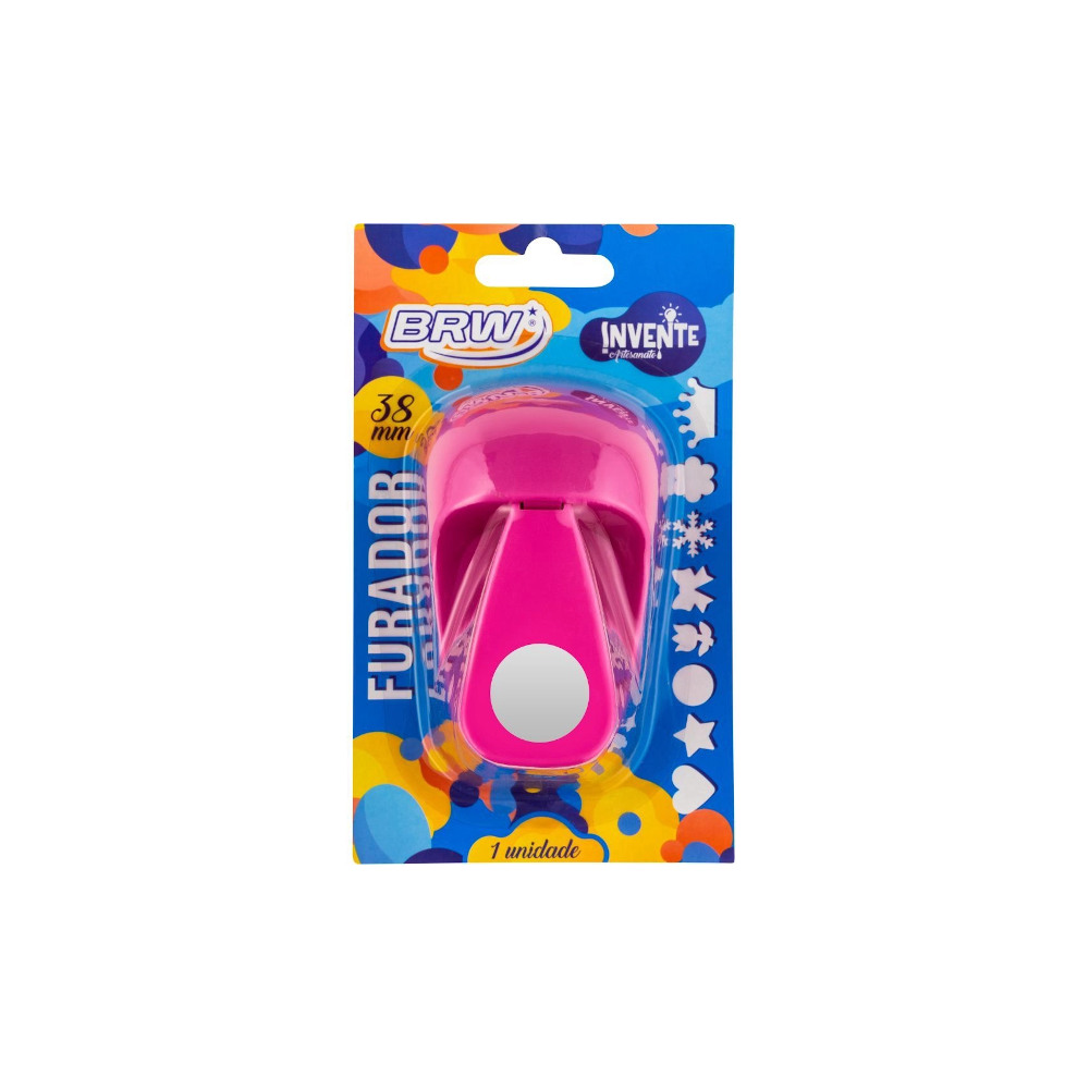 Furador De Eva 38mm Rosa - Circulo Furador De Eva 38mm Rosa - Circulo