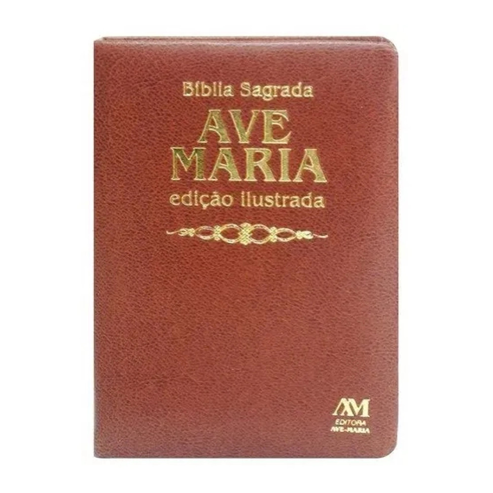 Bíblia Sagrada Ave Maria Ilustrada - Marrom Bíblia Sagrada Ave Maria Ilustrada - Marrom