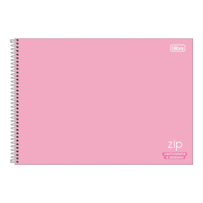 Caderno Desenho E Cartografia Espiral 80 Folhas Capa Dura Zip Colors - Cores Sortidass