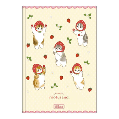 Caderno 1/4 Pequeno Brochura Costurado Sem Mola Capa Dura 80 Folhas Mofusand - Estampas Sortidas