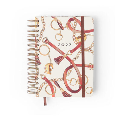 Agenda Planner Espiral Diária 2027 - Haras Selaria - Off White