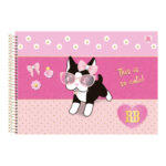 Caderno Desenho E Cartografia Espiral 60 Folhas Capa Dura Rebecca Bonbon - Estampas Sortidas