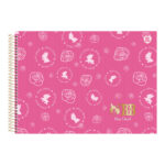 Caderno Desenho E Cartografia Espiral 60 Folhas Capa Dura Rebecca Bonbon - Estampas Sortidas