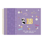 Caderno Desenho E Cartografia Espiral 60 Folhas Capa Dura Rebecca Bonbon - Estampas Sortidas