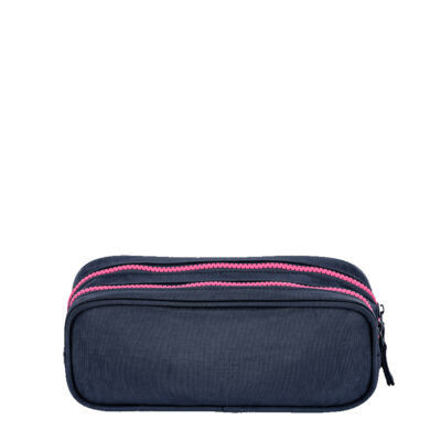 Estojo Crinkle Com 2 Divisórias – Azul/Rosa