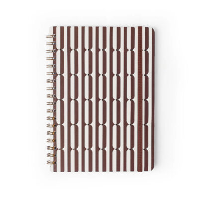 Caderno Colegial Médio Espiral 80 Folhas Capa Dura - Veredas - Marrom