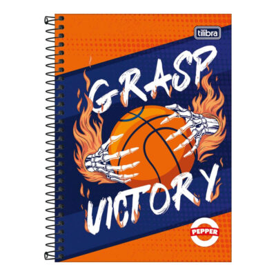 Caderno 1/4 Pequeno Espiral Capa Dura 80 Folhas Pepper - Estampas Sortidas