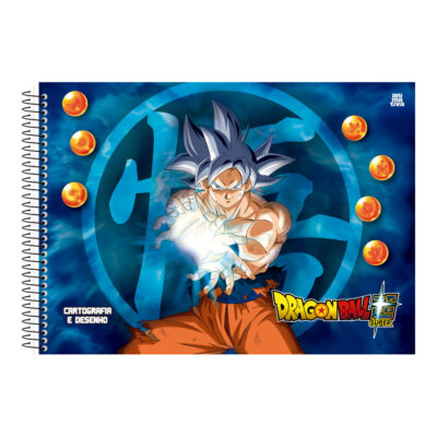 Caderno De Desenho E Cartografia Espiral 60 Folhas Dragon Ball - Estampas Sortidas