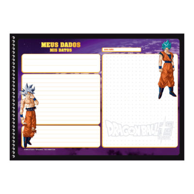 Caderno De Desenho E Cartografia Espiral 60 Folhas Dragon Ball – Estampas Sortidas