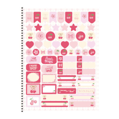 Caderno Espiral Universitário Grande Capa Dura 80 Folhas Sweet Cherry – Estampas Sortidas