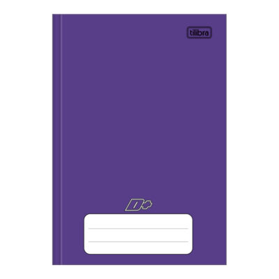 Caderno 1/4 Pequeno Brochura Costurado Sem Mola Capa Dura 96 Folhas D+ : Roxo