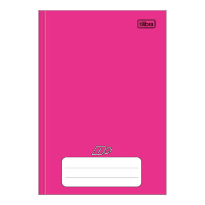 Caderno 1/4 Pequeno Brochura Costurado Sem Mola Capa Dura 96 Folhas D+ : Rosa