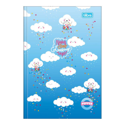 Caderno 1/4 Pequeno Brochura Costurado Sem Mola Capa Dura 40 Folhas Pepper – Estampas Sortidas