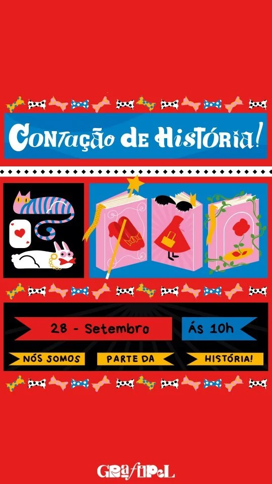 ✨📚 CONTAÇÃO DE HISTÓRIAS 

Sábado,  28 de setembro, a Grafipel recebe a Contação de Histórias com Jussara Gossen - professora de Educação Infantil e Pós graduada em Musicalização e Contação de Histórias.

A contação será dinâmica, lúdica, divertida e muito envolvente. Com livros infantis,  alguns sinais em libras, músicas de roda, brincadeiras, e o resgate folclórico de lendas, travalinguas,  parlendas.

Será uma manhã repleta de alegria, ensinamentos e muita diversão para toda a família!

Então não perca tempo, traga as crianças e venha se encantar!

📍 Endereço: R. Quintino Bocaiúva, 42 - Centro, Jaraguá do Sul - SC.

🕒 Horário: Seg. à Sexta: 09:00 ás 19:00. | Sábados: 09:00 ás 13:00.